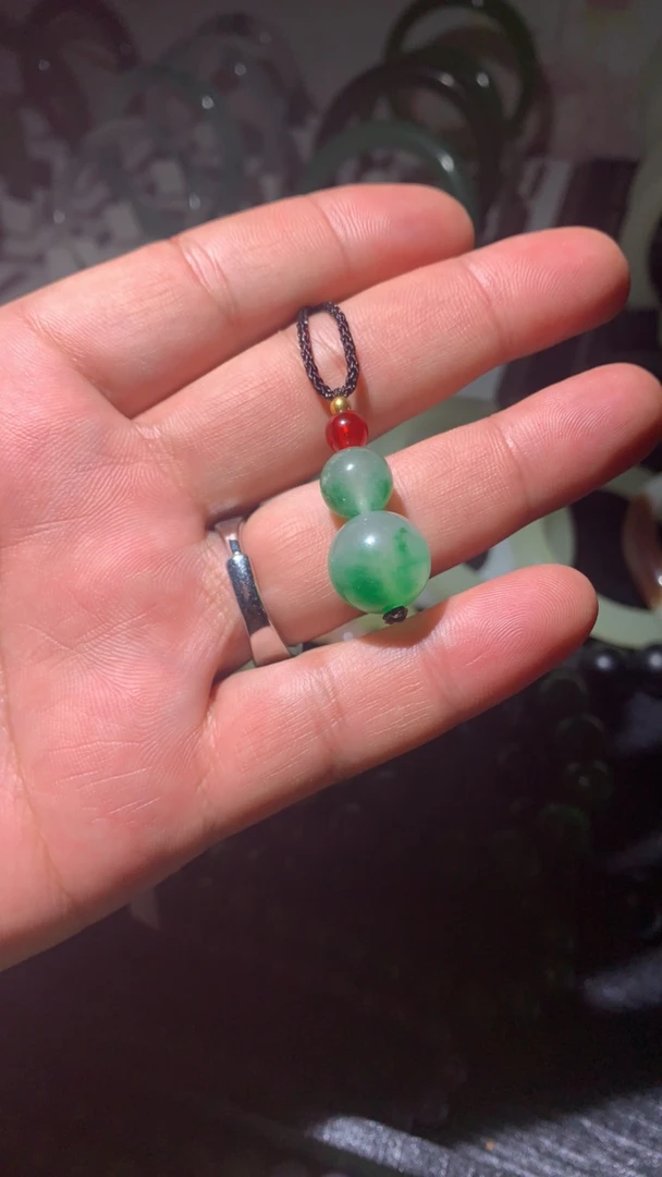 京鸿精选 2111绿飘花绿福禄双全手工定制