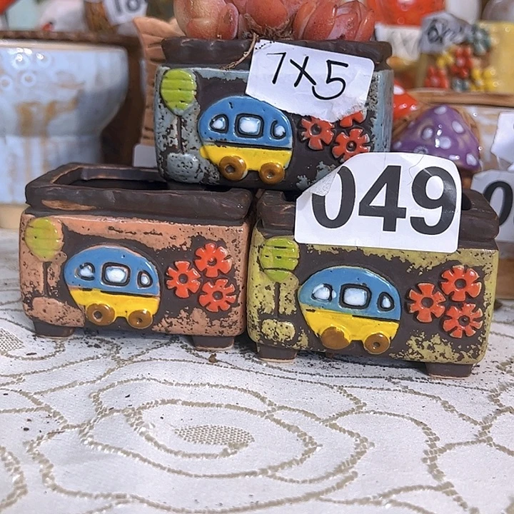 陶瓷多肉花盆满15包邮