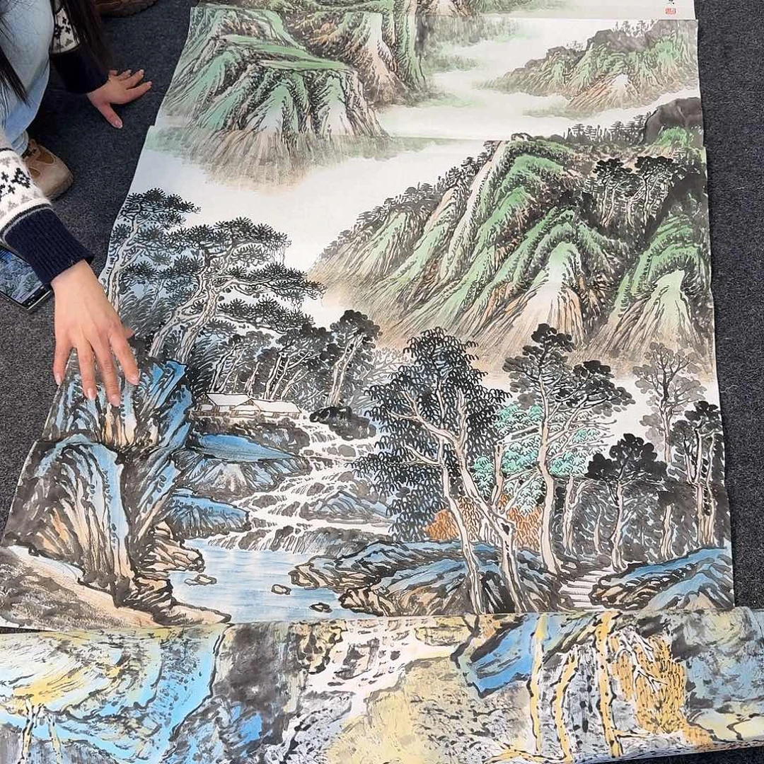 纯手绘国画作品好看六尺