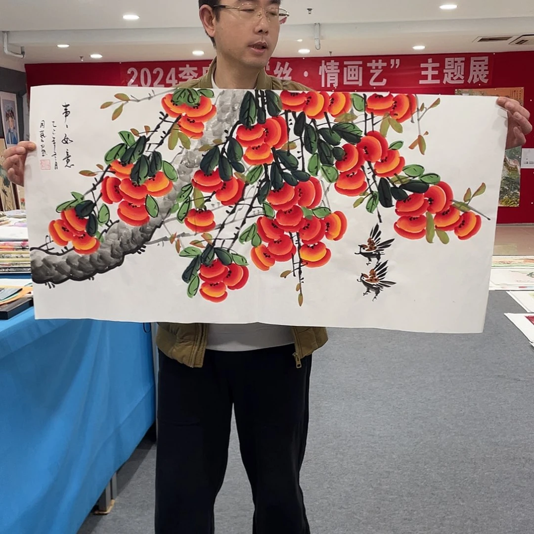 国画今天上午国画作品展示