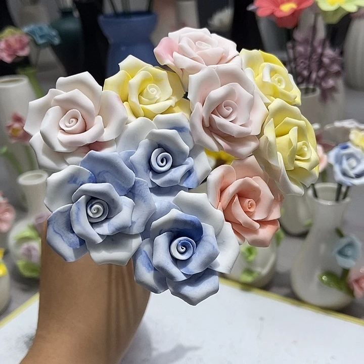 陶瓷纯手工捏花设计