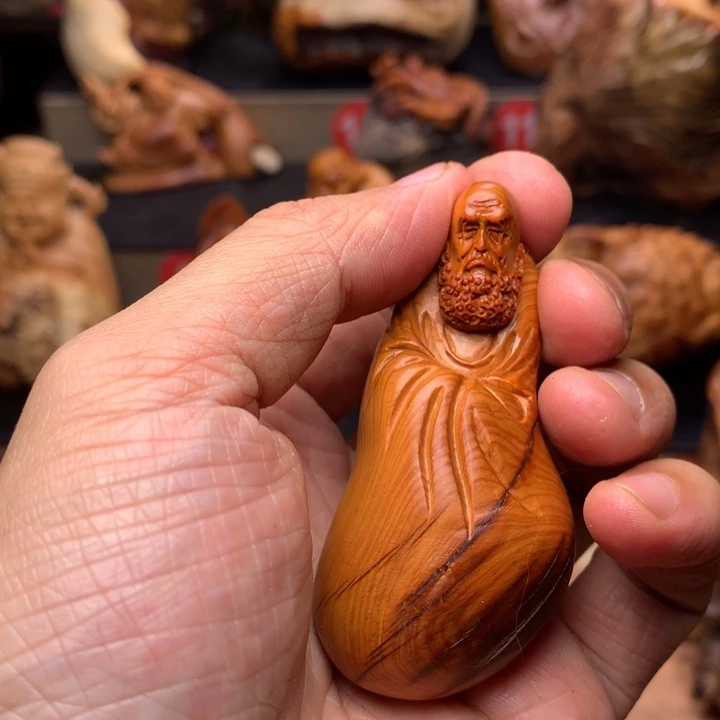 柏木（崖柏）崖柏陈化料手把件