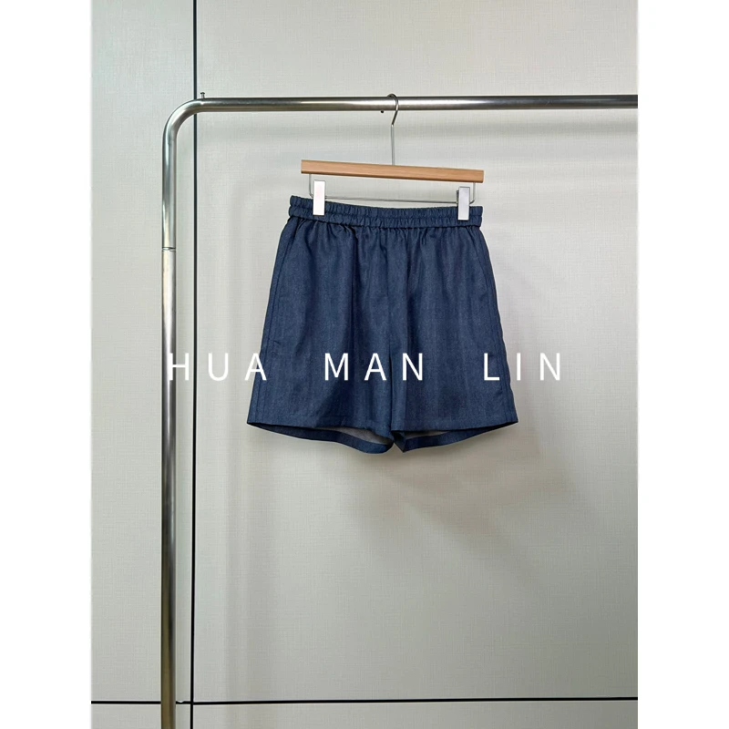 【花满林】全松紧腰定染色真丝桑蚕丝中裤253316