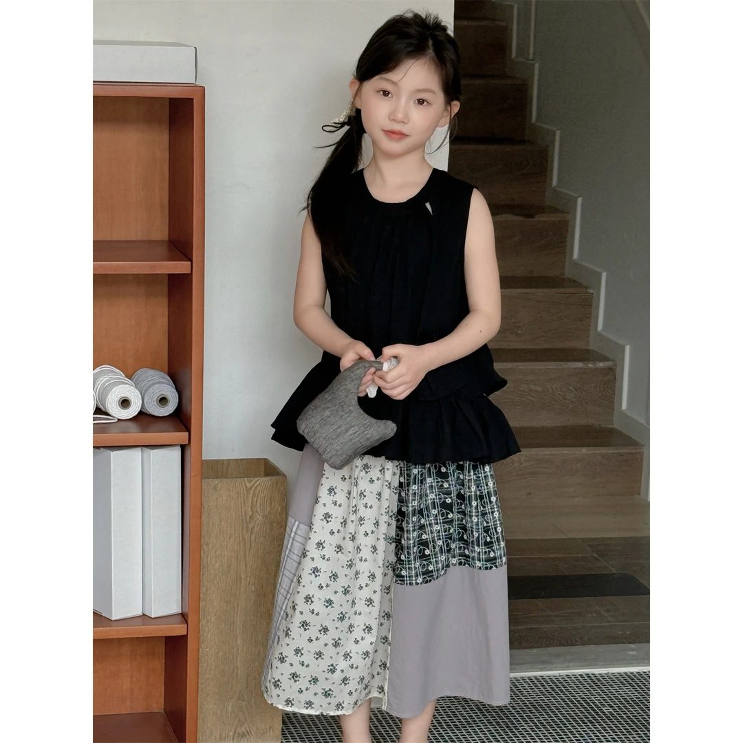 LJ·25夏~拼色复古半身裙71799（汉服）