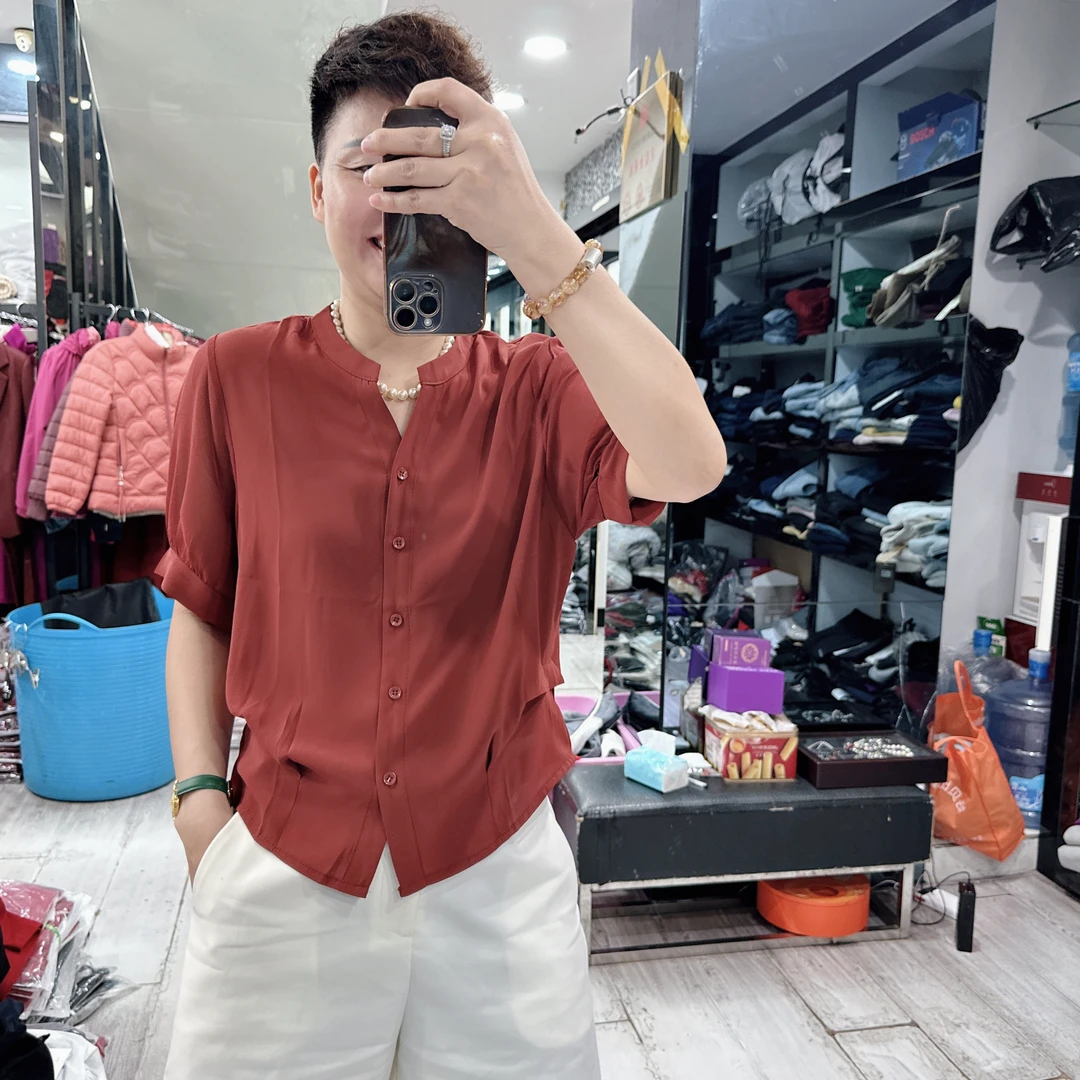 超凉爽优质雪纺空调时尚4色衬衫8522欧美