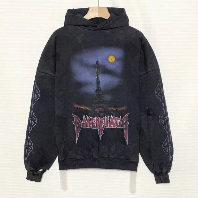 95新 Balenciaga/巴黎世家 休闲 百搭 logo 卫衣/1码/XG-Y23235