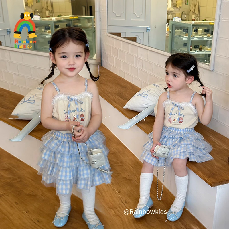 【彩虹家】2025韩系童装女童夏季时髦套装-88146