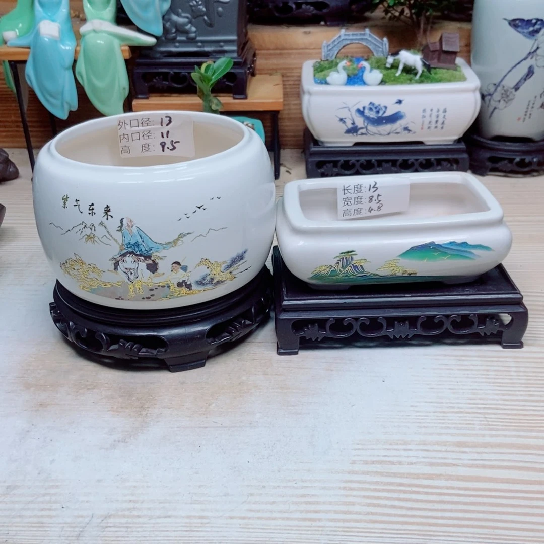 瓷片陶瓷花盆陶瓷艺术