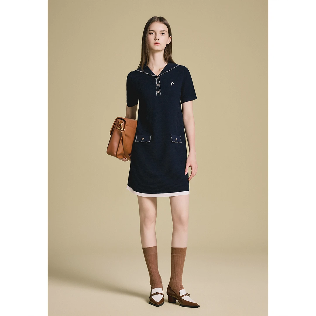 PSALTER诗篇 2025年夏季新款时尚高级航海风连衣裙6C65206273