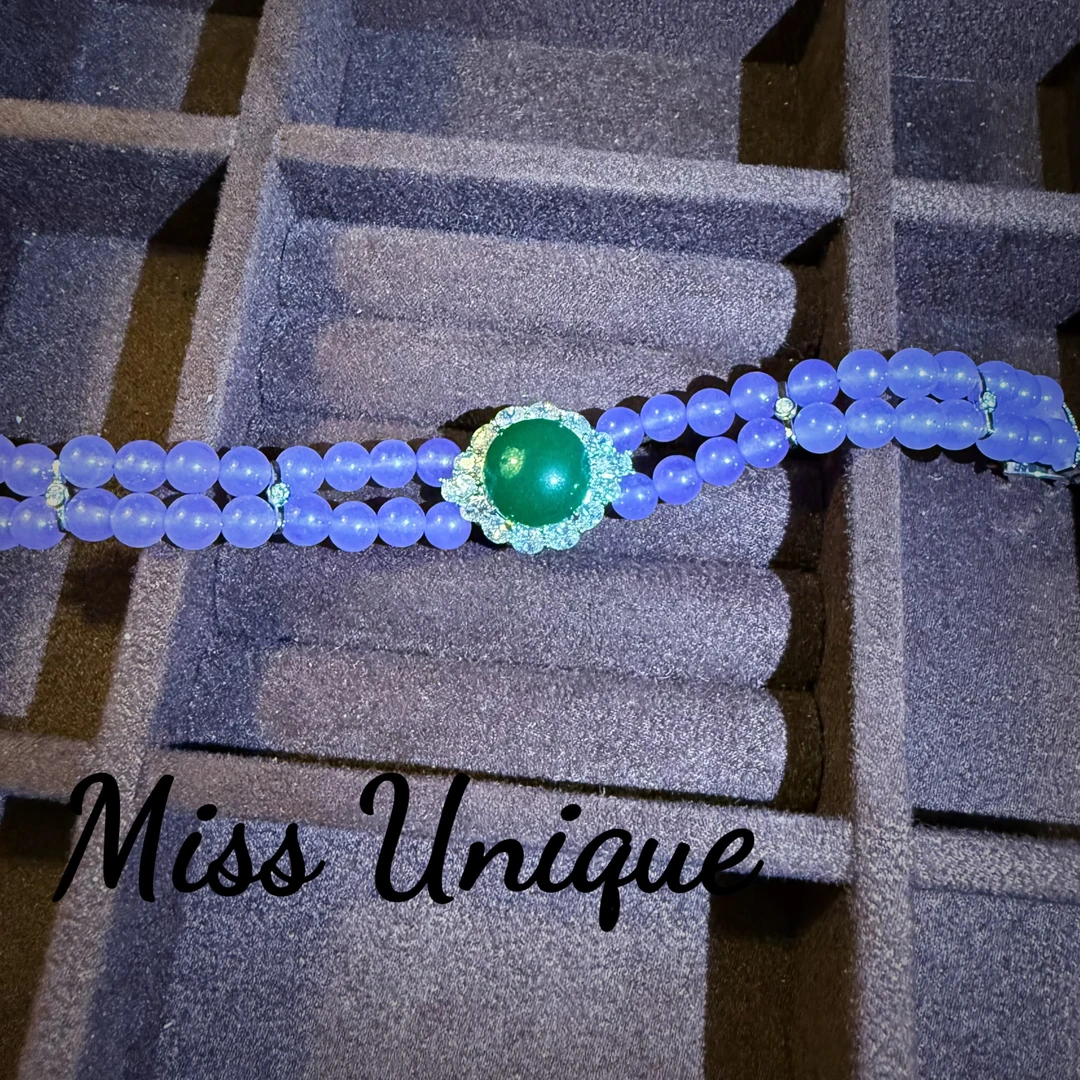 S6695冰冰淡紫色珠珠手链