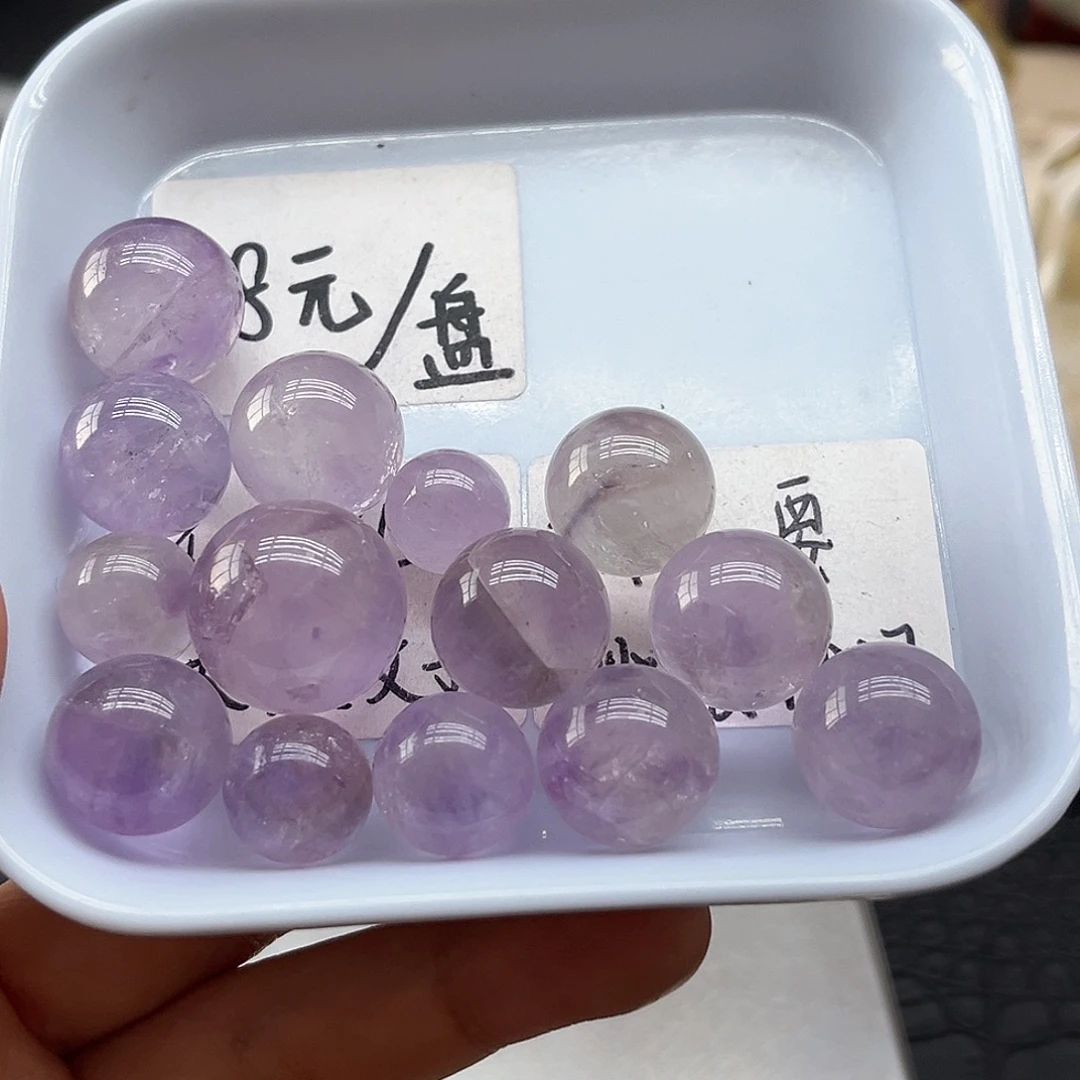 未镶嵌水晶珠宝半成品59玻利维亚紫单珠