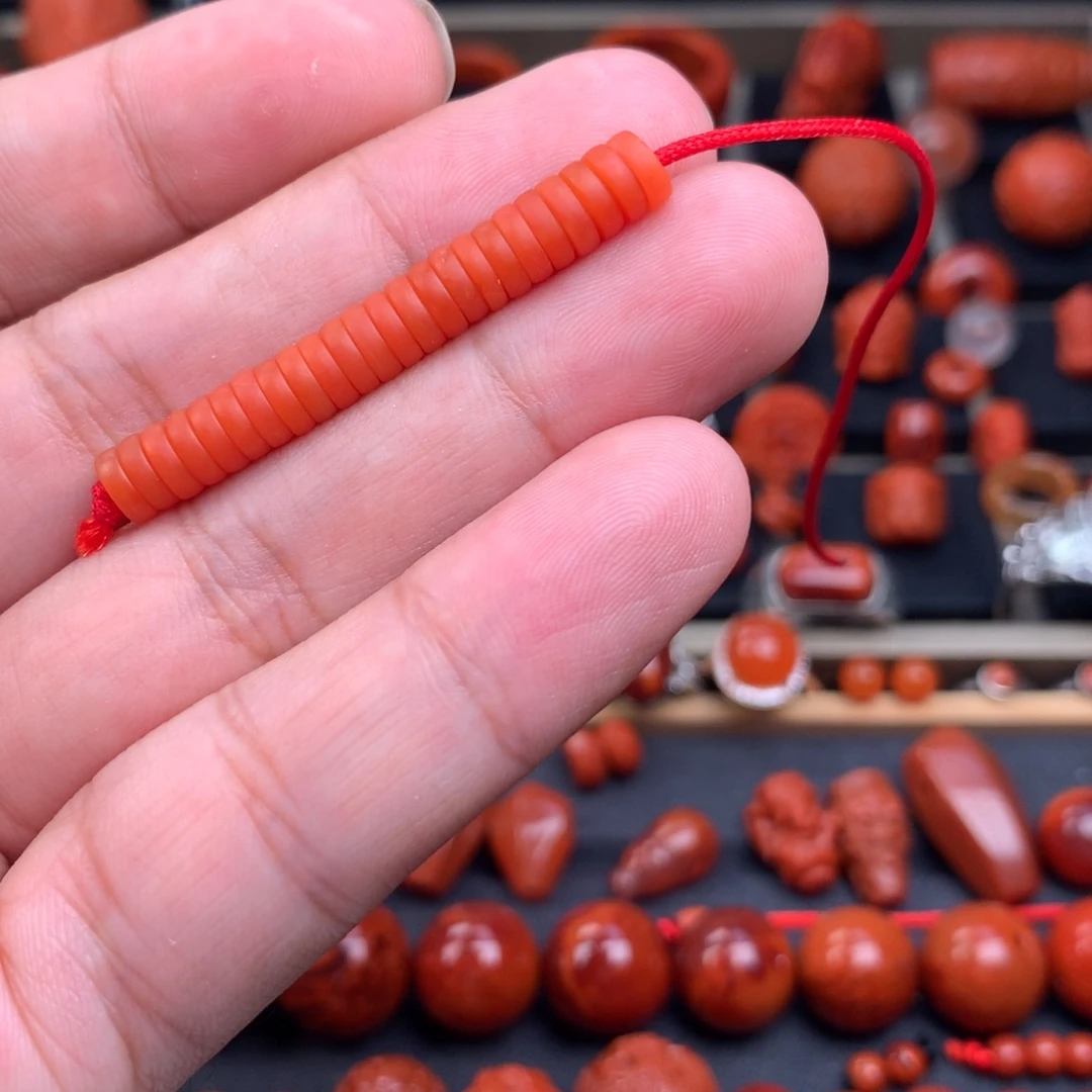 多***心南红玛瑙精工直切隔片5.6未镶嵌