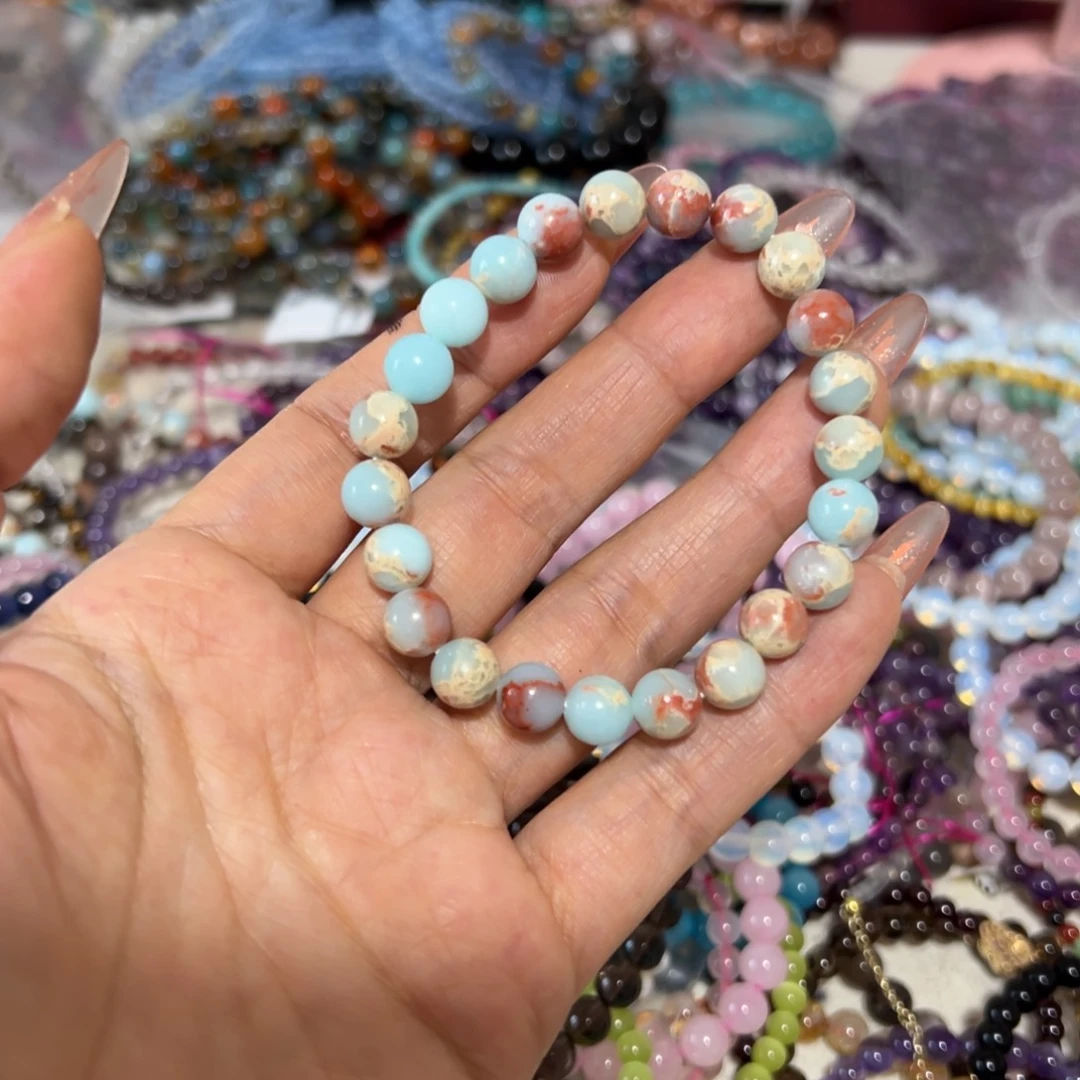 水晶手链未镶嵌寿山8