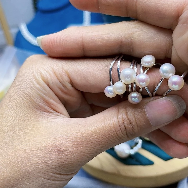 淡水珍珠胸饰银S925镶嵌
