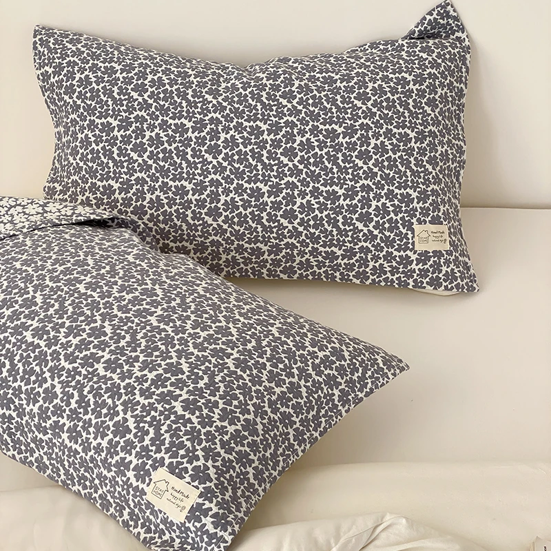 ins全棉四层纱布枕巾男士防油透气不掉色枕套盖巾高支密奢华床品