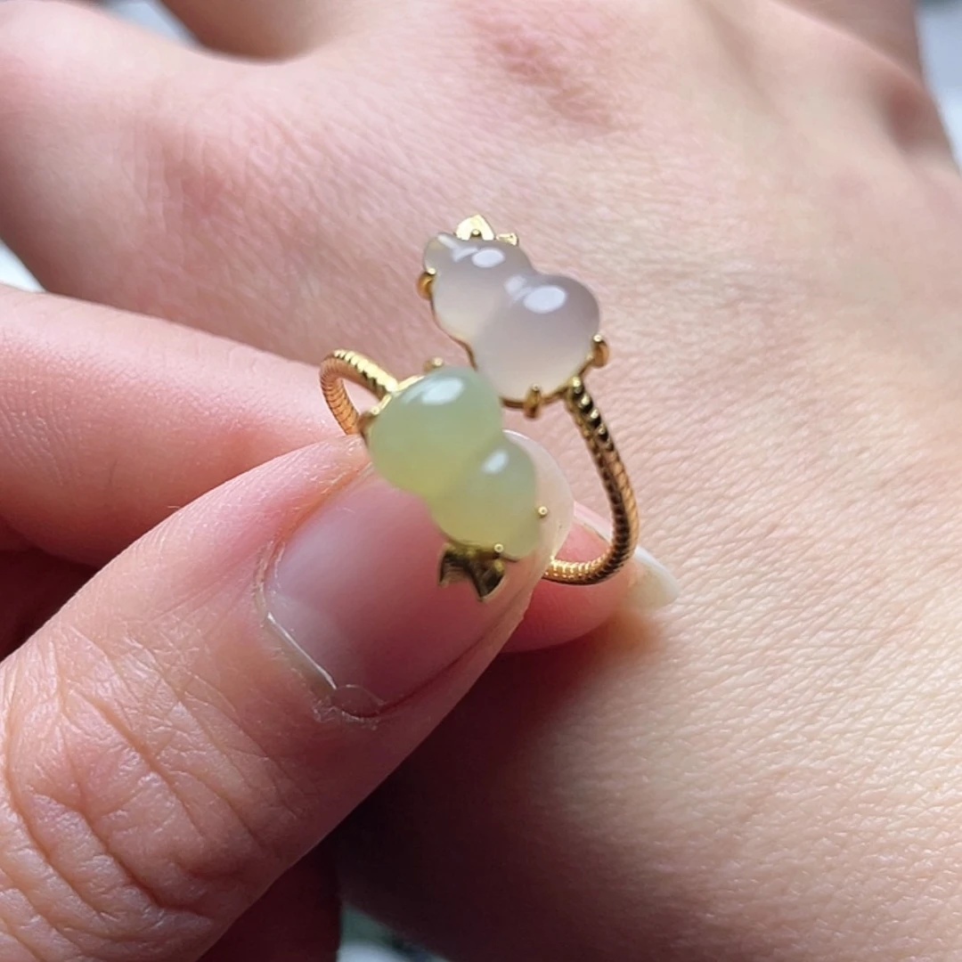 【闪购商品】和田玉戒指银S925镶嵌