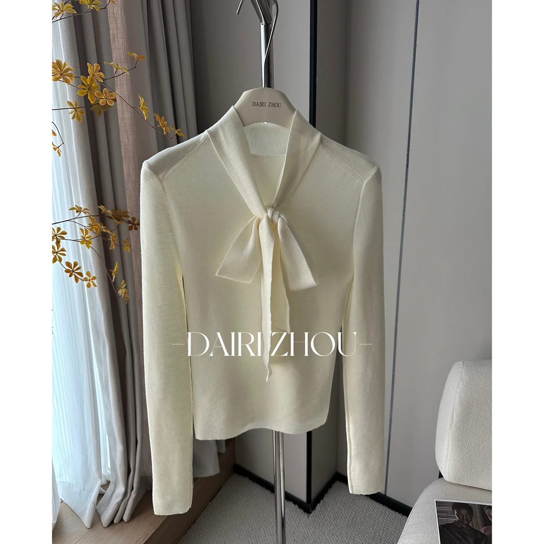 DAIRI   ZHOU▪️迷失的自我   100羊毛德国扬子纱可绑带设计打底衫