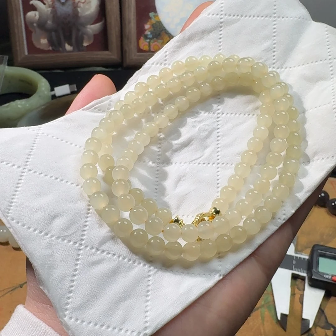 和田玉手串未镶嵌