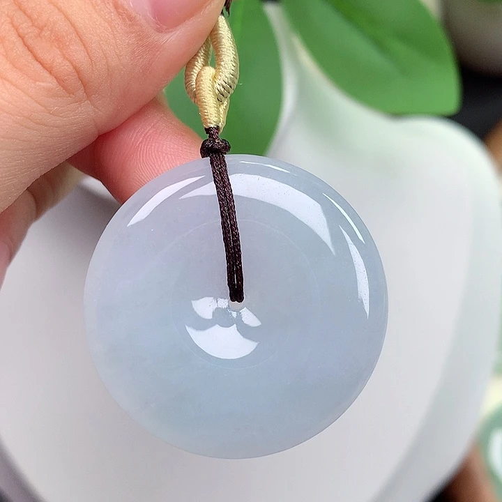 翡翠未镶嵌颈饰平安扣 34.4x5.6mm