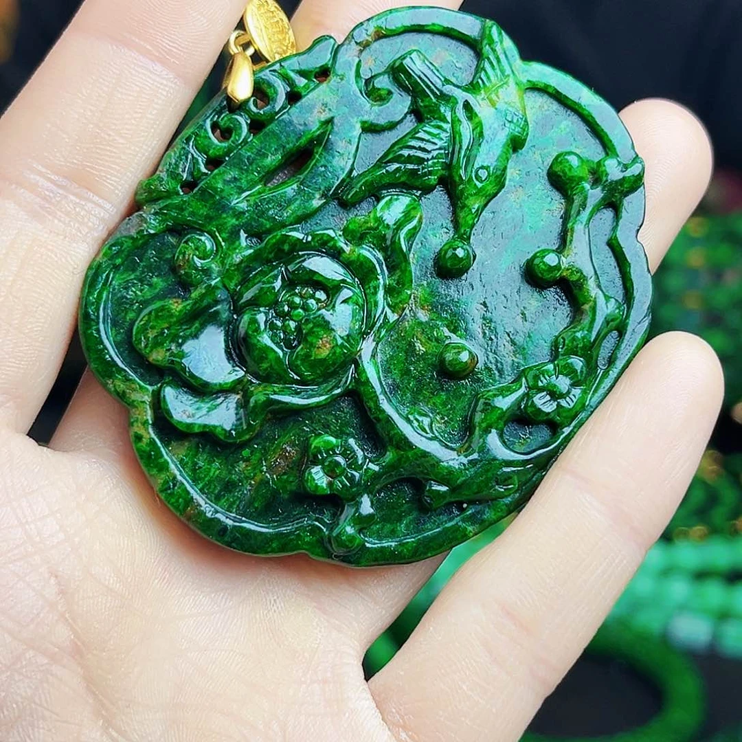 颈饰银S925镶嵌翡翠多样性