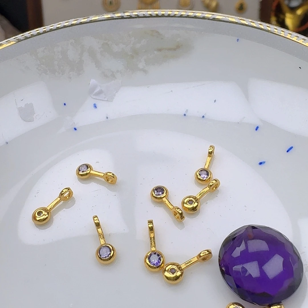 紫晶颈饰银S925镶嵌紫水晶925镶嵌86