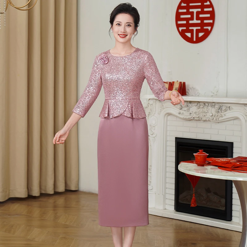婚礼喜婆婆婚宴装2025新款气质结婚订婚宴妈妈装平时可穿高贵年轻