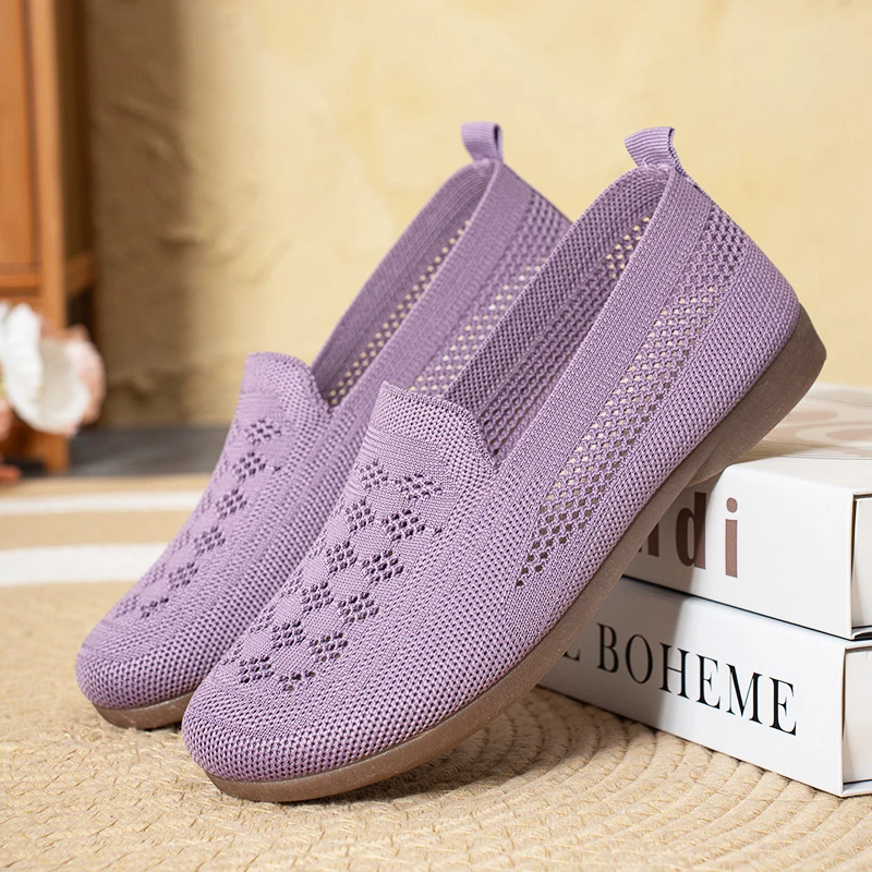 望君舒新款老北京布鞋女软底舒适网面镂空透气防滑中老年妈妈鞋
