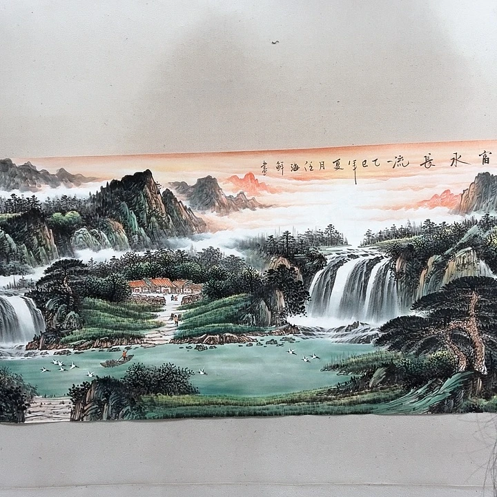 国画国画作品山水任海鲜画