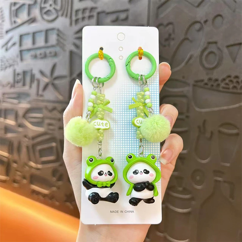 2025年新款胖哒熊猫小鼻嘎手机链钥匙扣书包挂件小饰品汽车钥匙链