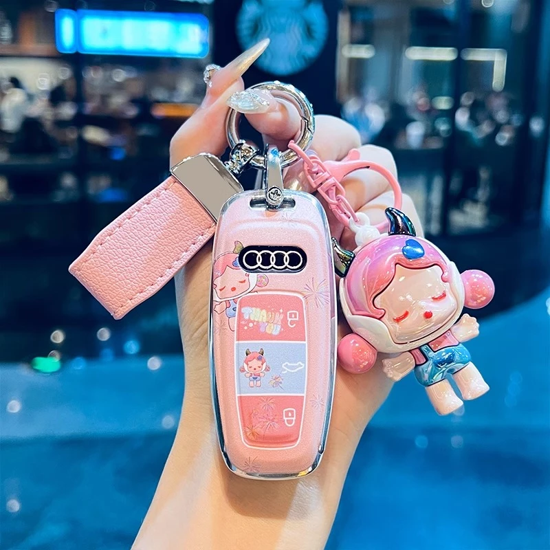 2025新款奥迪A6L A7 Q5L A3L车钥匙套Q2L Q3壳Q7扣A4L专用q4etron