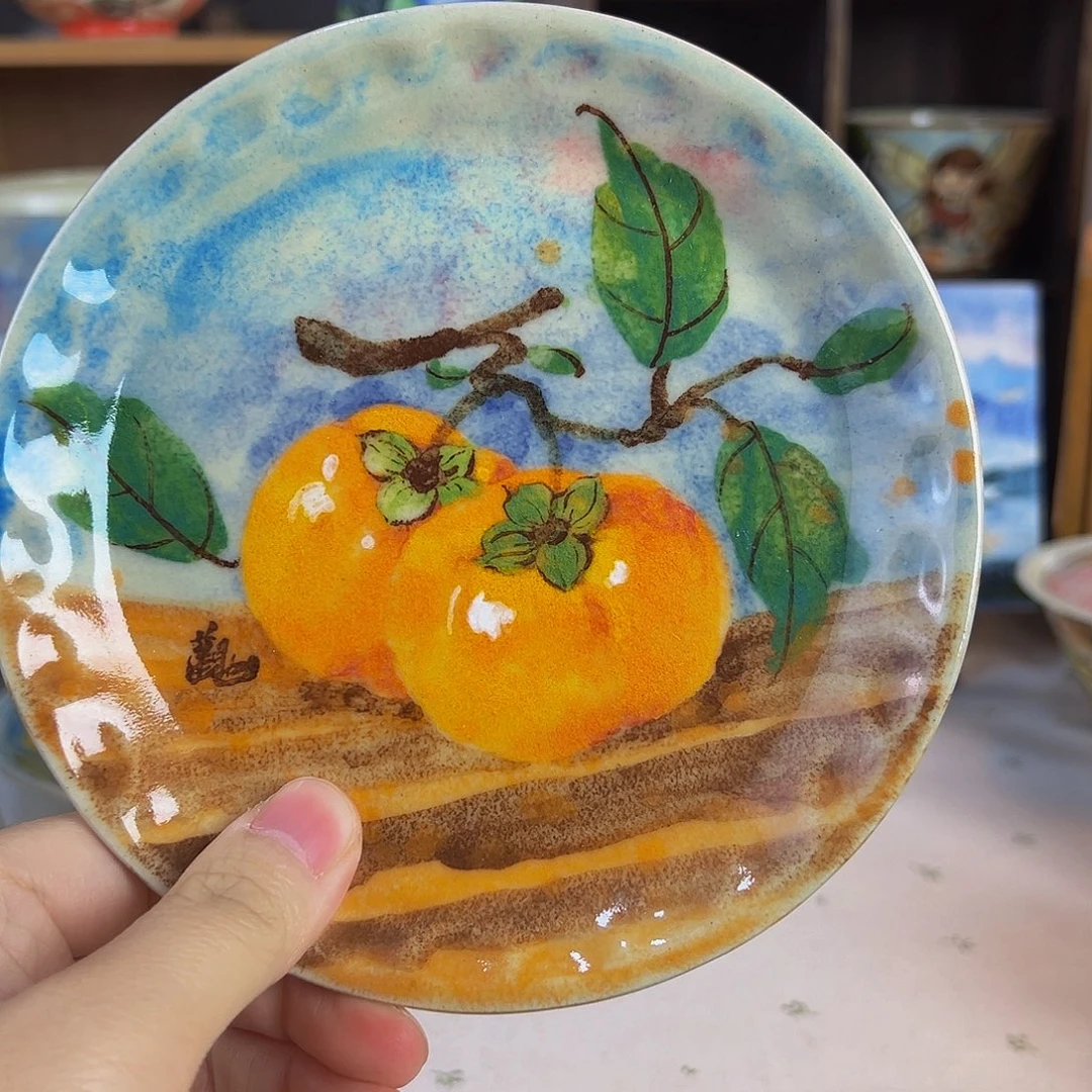原创手绘高温釉下彩
