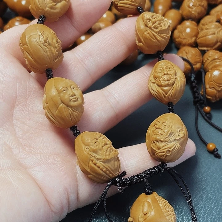 十八罗汉，橄榄核雕工艺
