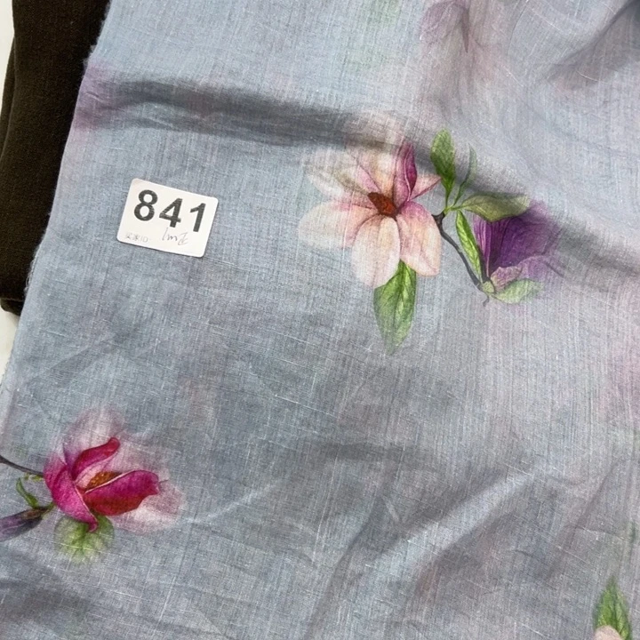 麻841玉兰花纯苎麻1米正