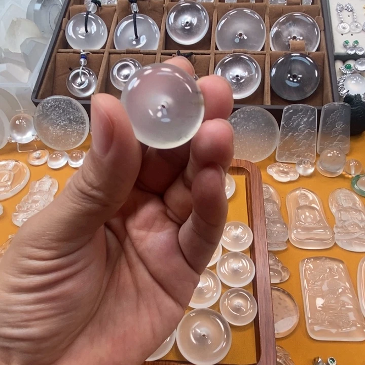 石英质玉平安扣未镶嵌