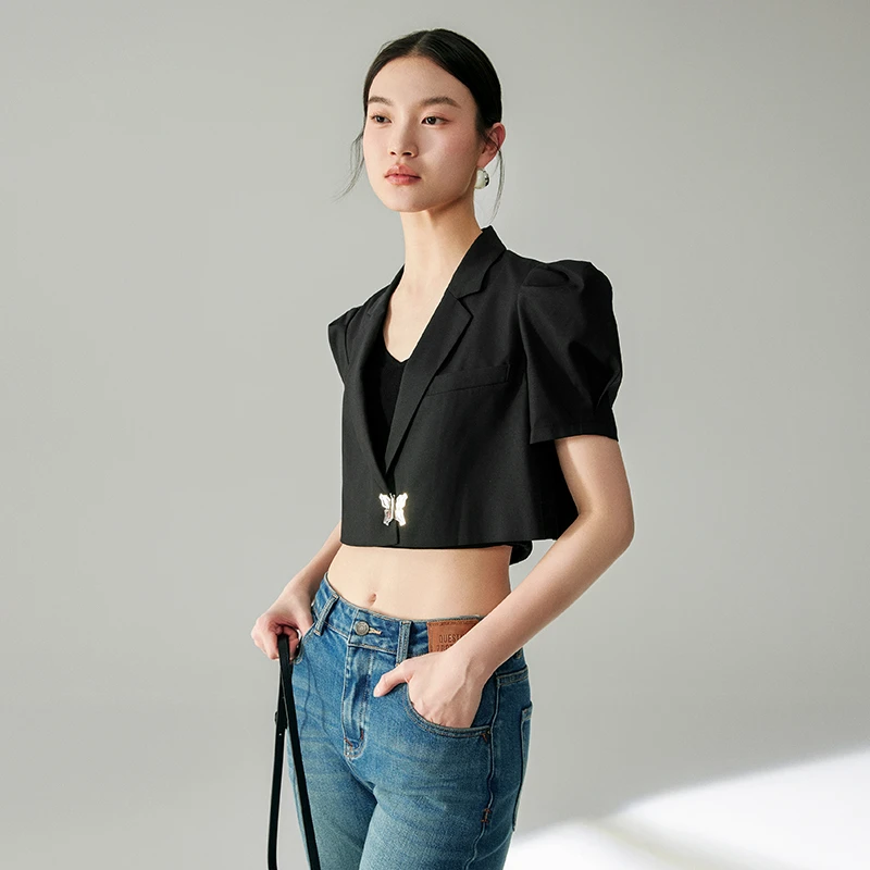 【小余专属】MOFAN摩凡夏新款黑色西装