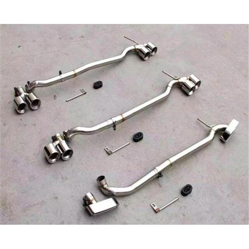 宝马5系F10 F18 520 525 528530改装双边方口方形四出排气管