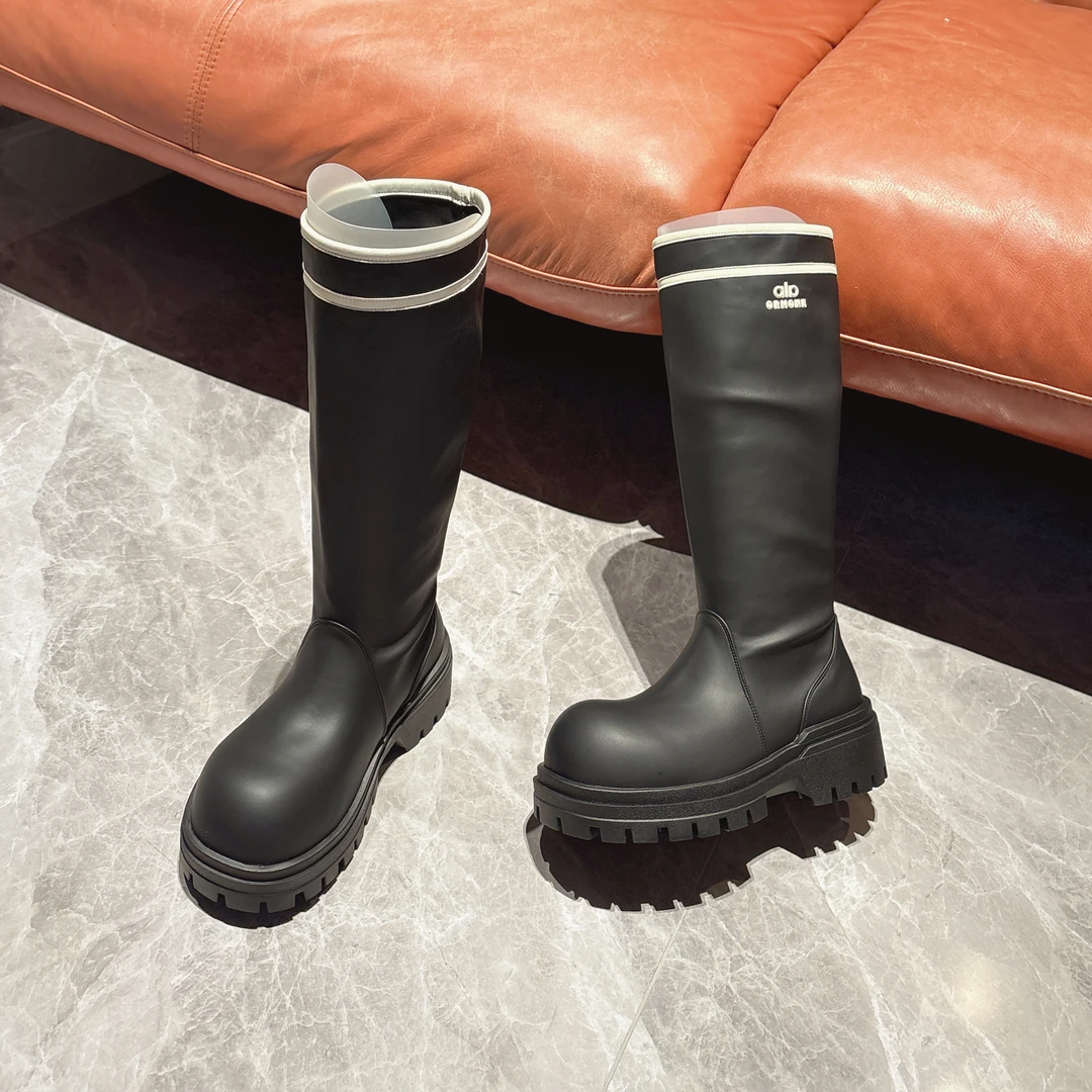 韩国单~厚底增高显瘦高筒骑士靴女2025秋新款长靴瘦瘦靴ins长筒靴