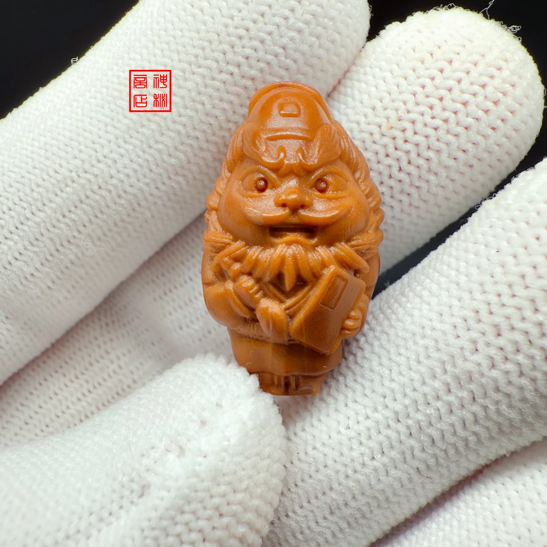 橄榄核雕刻判官单籽手把件手机钥匙手串挂件项链吊坠