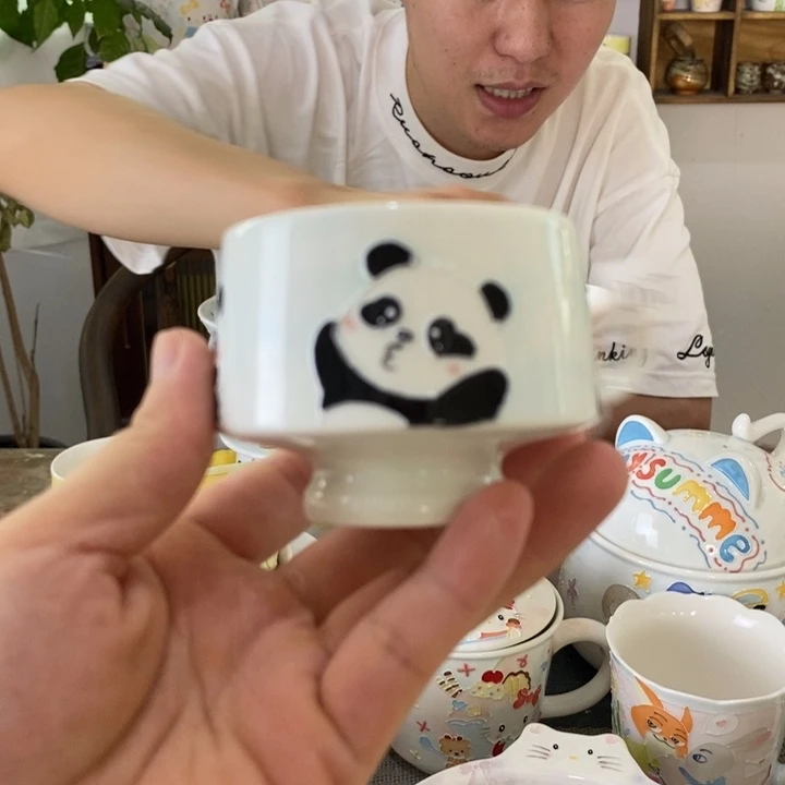 爱***念瓷片景德镇釉下彩手绘
