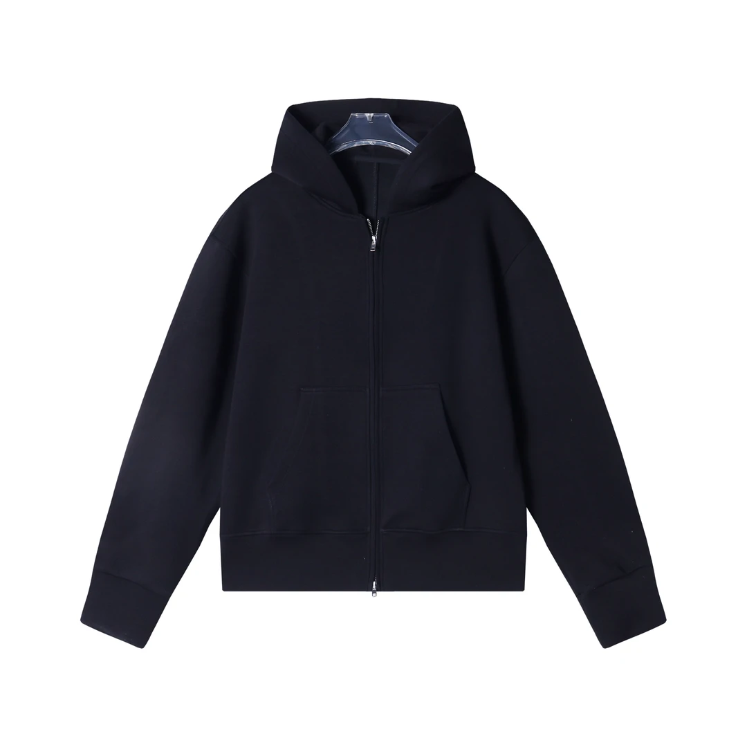 WT89秋冬季时尚百搭简约运动拉链长袖连帽短款上衣宽松潮流舒适