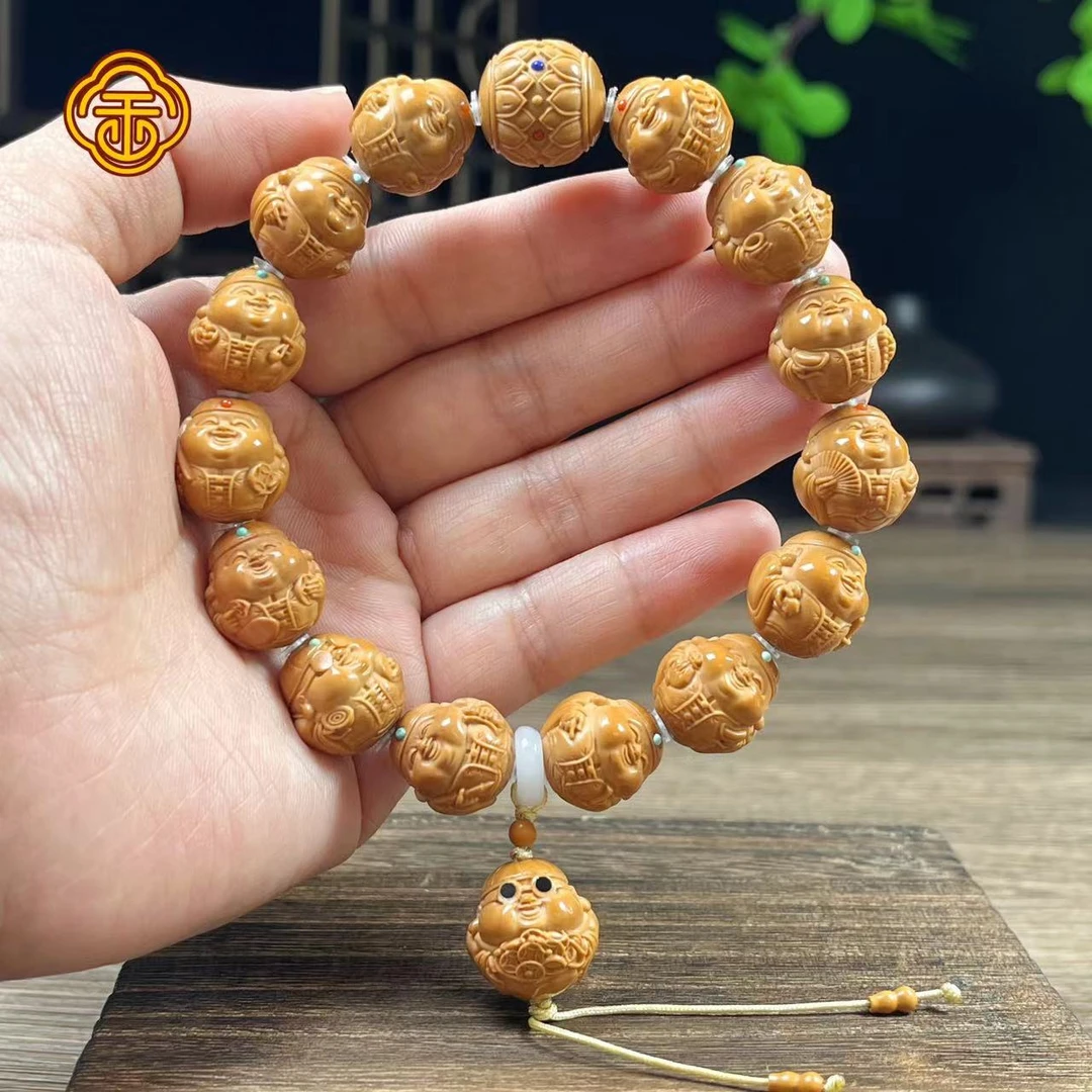 A 猴头核桃 1.5大地主 满镶嵌款 文玩手串 A