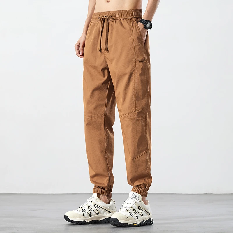 永澜2025春季新款男士休闲裤九分束脚裤潮流时尚百搭裤子弹力韩版