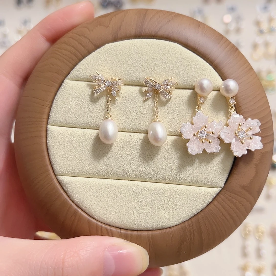 银S925镶嵌淡水珍珠原创手作