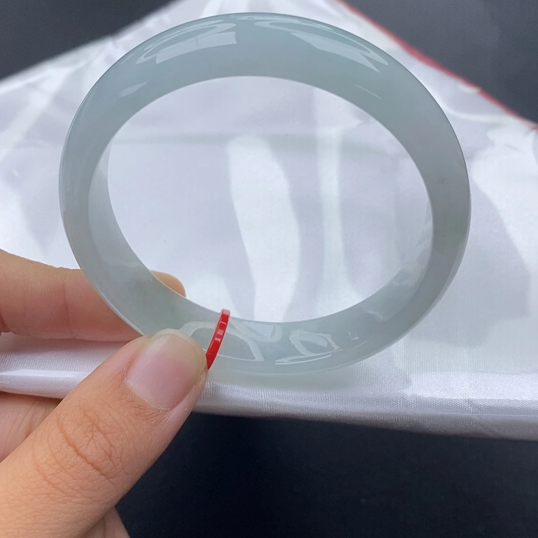 翡翠未镶嵌手镯5455正圈