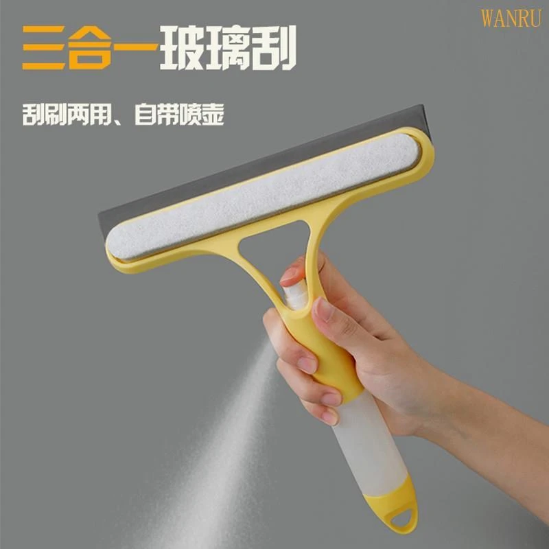 三合一玻璃刮水器2025新款擦玻璃神器家用擦窗户工具化妆室镜子刷