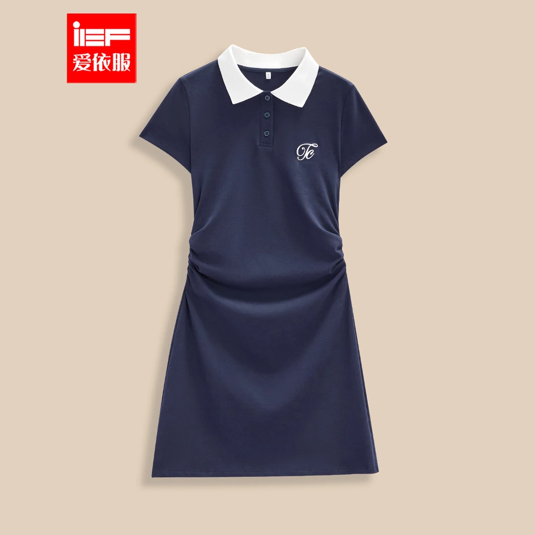 IEF/爱依服2025夏季新款韩版时尚休闲运动风通勤百搭显瘦连衣裙