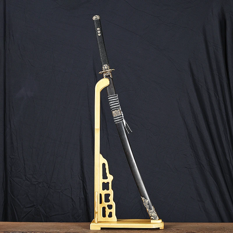 花纹钢唐横刀龙泉一体锻打收藏送礼的冷兵器未开刃