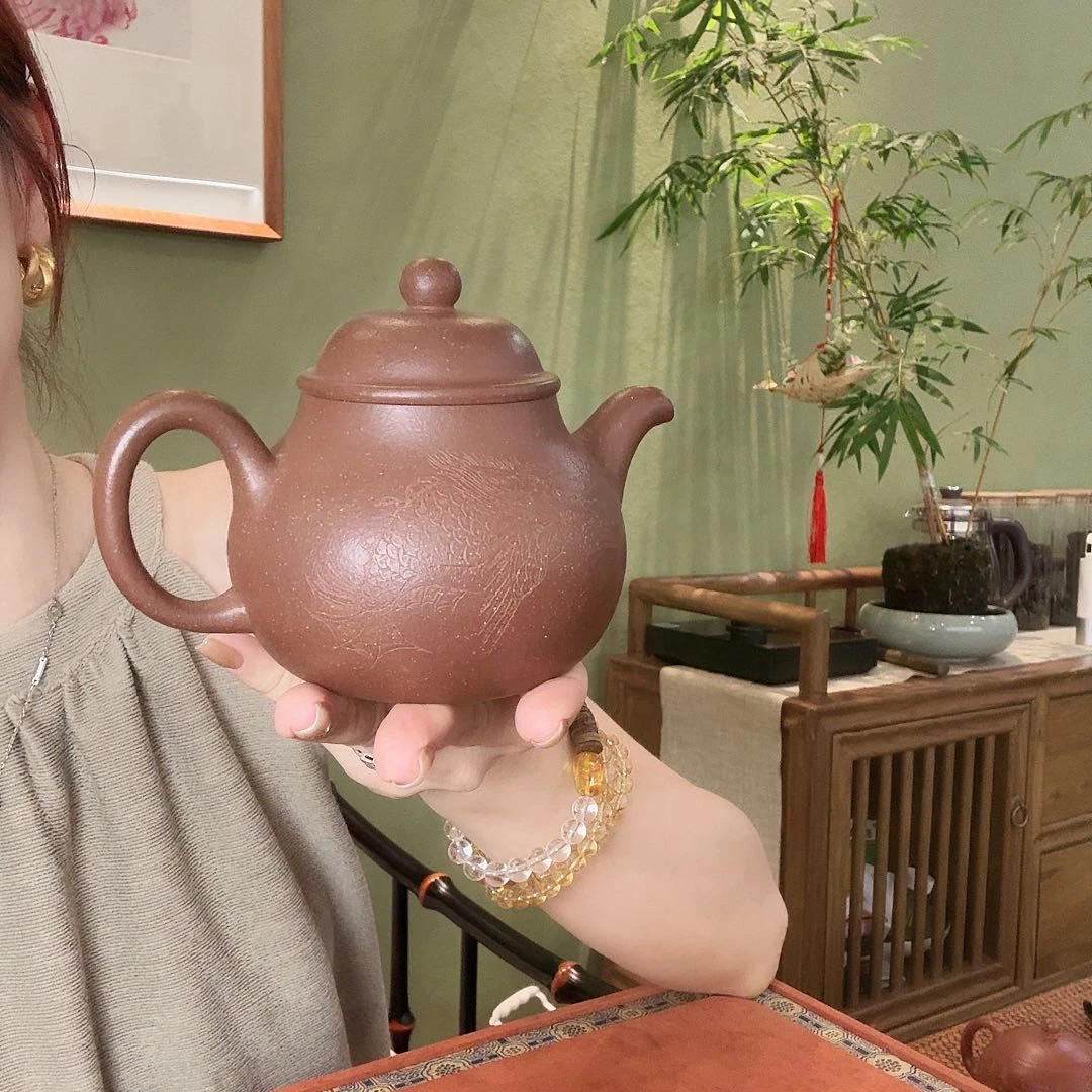 o***y紫砂茶壶红将坡潘壶