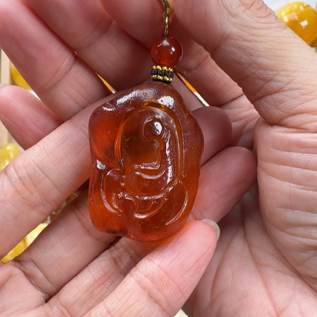 蓝****蜜蜡颈饰未镶嵌蜜蜡