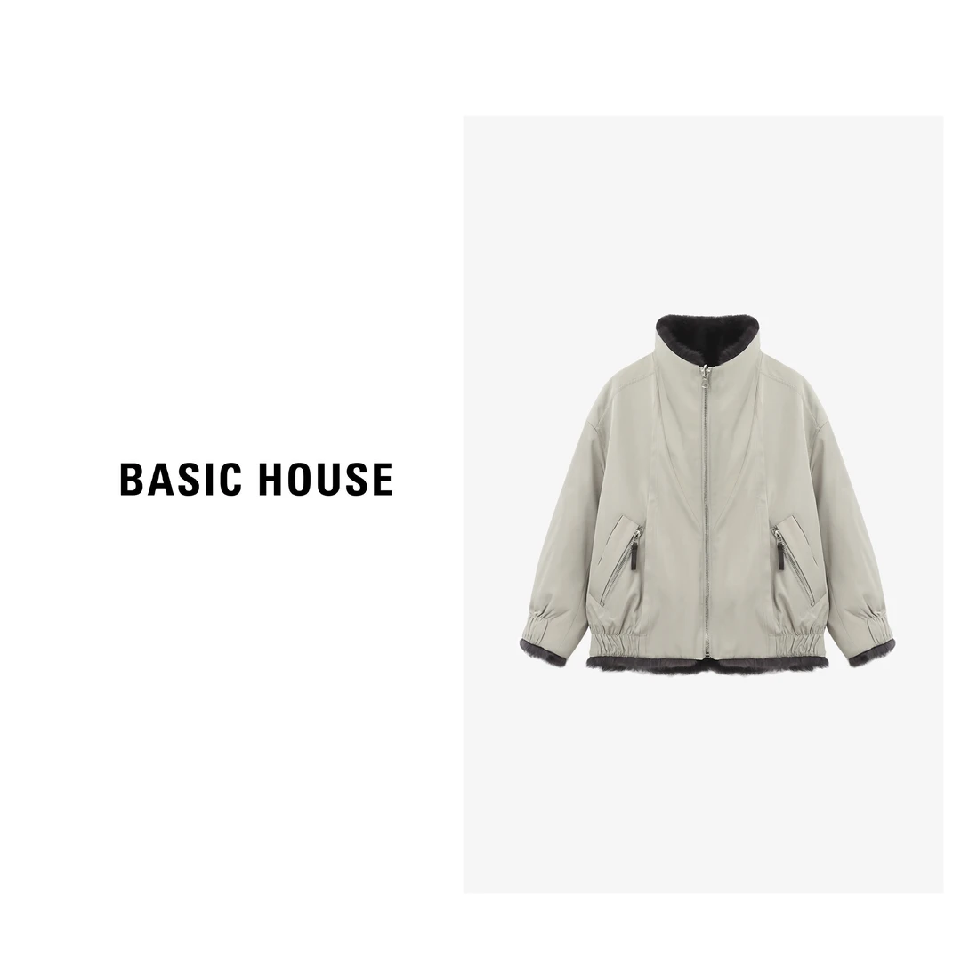Basic House/百家好新款时尚短款两面穿保暖气质外套-B0625B5RCS2